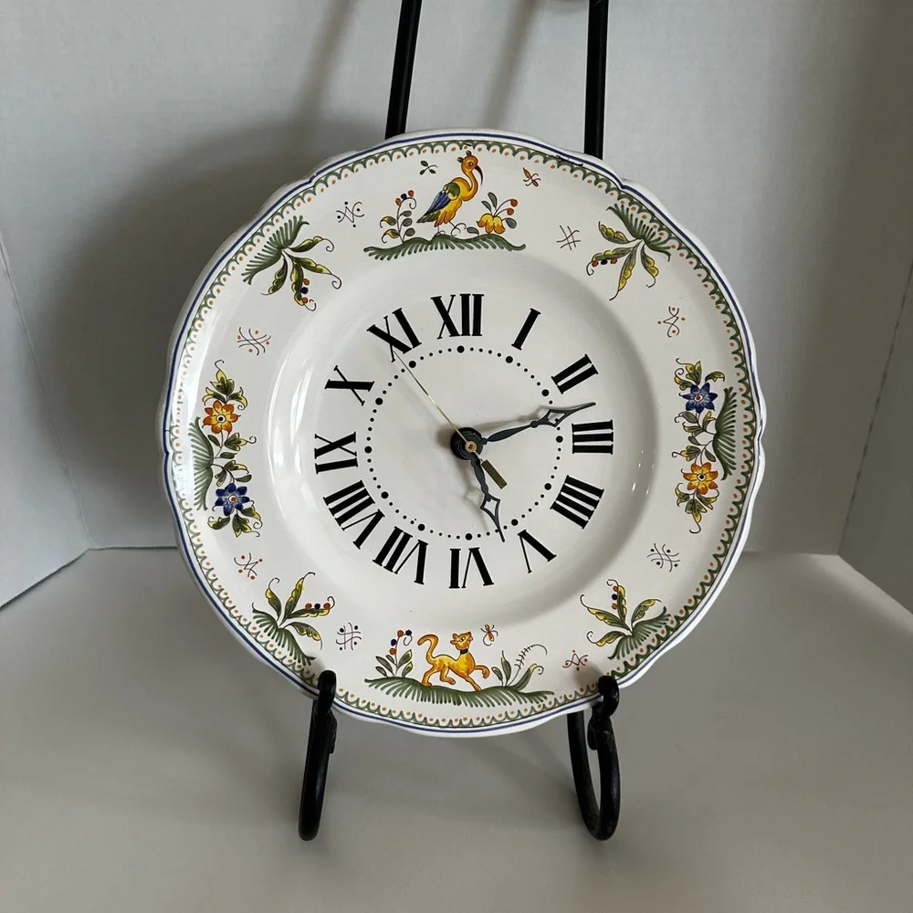 Vintage Hand Painted Wall Clock‎ France